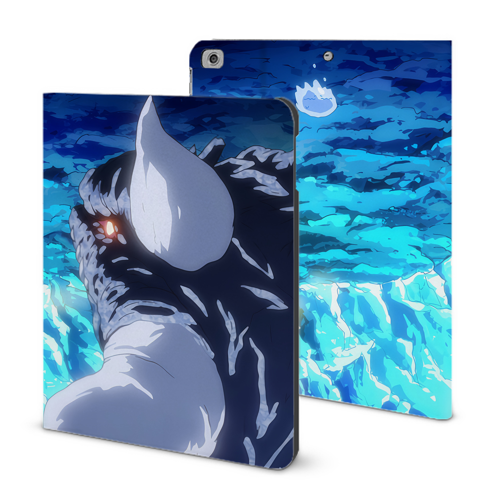 （画像用） 転スラ Regarding Reincarnated to Slime IPad ケース ブック型 PUレザー TPU 耐衝撃 軽量 薄型 ペン収納なし 全面保護 IPad 各モデル対応